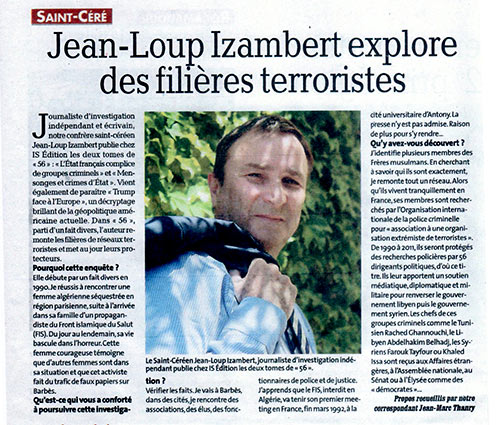 Article sur La Dépêche du Midi consacré à Jean-Loup Izambert