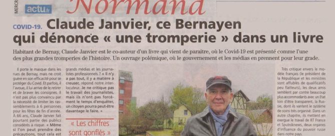 Interview de Claude Janvier ("Le virus et le Président") dans L'Éveil Normand