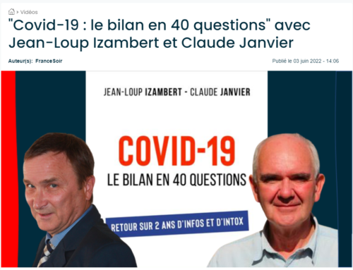 Revue de presse du livre « Covid-19 : Le bilan en 40 questions » de Jean-Loup Izambert et Claude Janvier