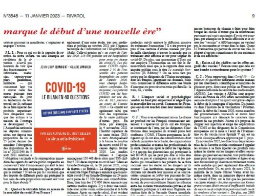 « Le Covid-19 marque le début d’une nouvelle ère », interview de Claude Janvier et Jean-Loup Izambert sur Rivarol