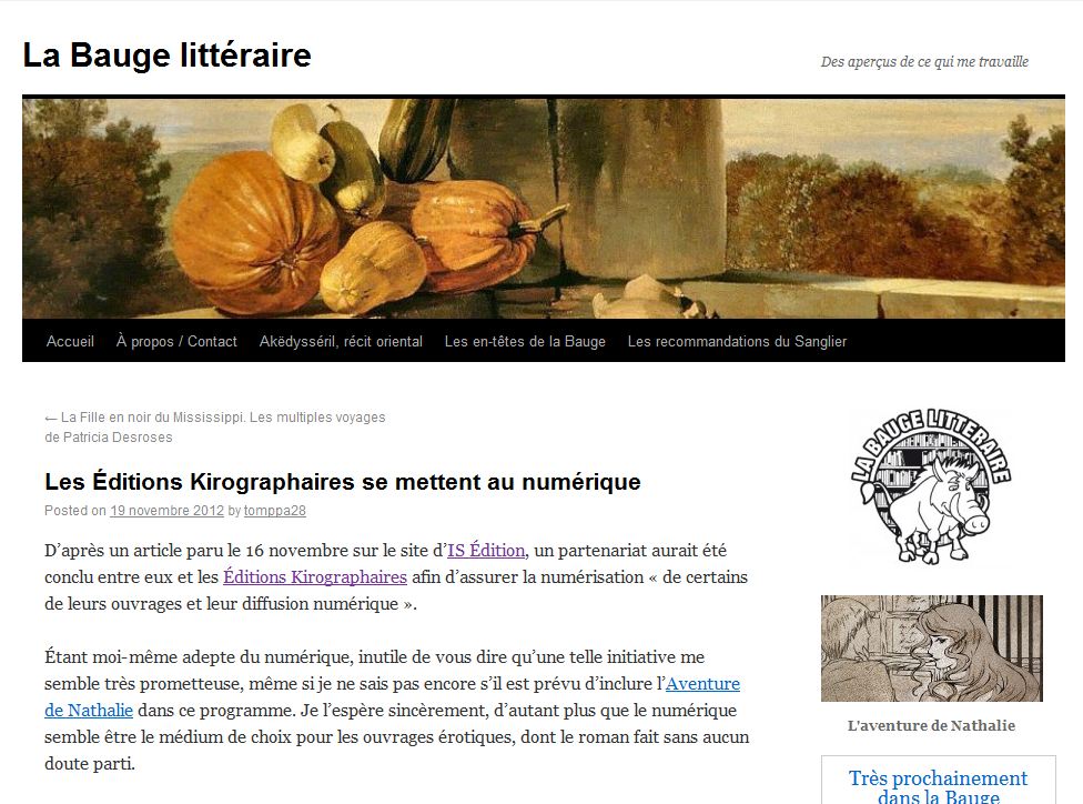 Article sur IS Edition et les Editions Kirographaires